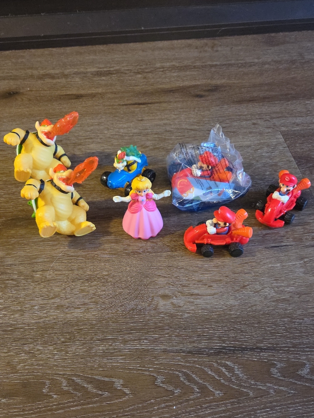 McDonald’s Super Mario Bros Movie Happy Meal Toy Lot - Bowser, Peach & Mario Kar
